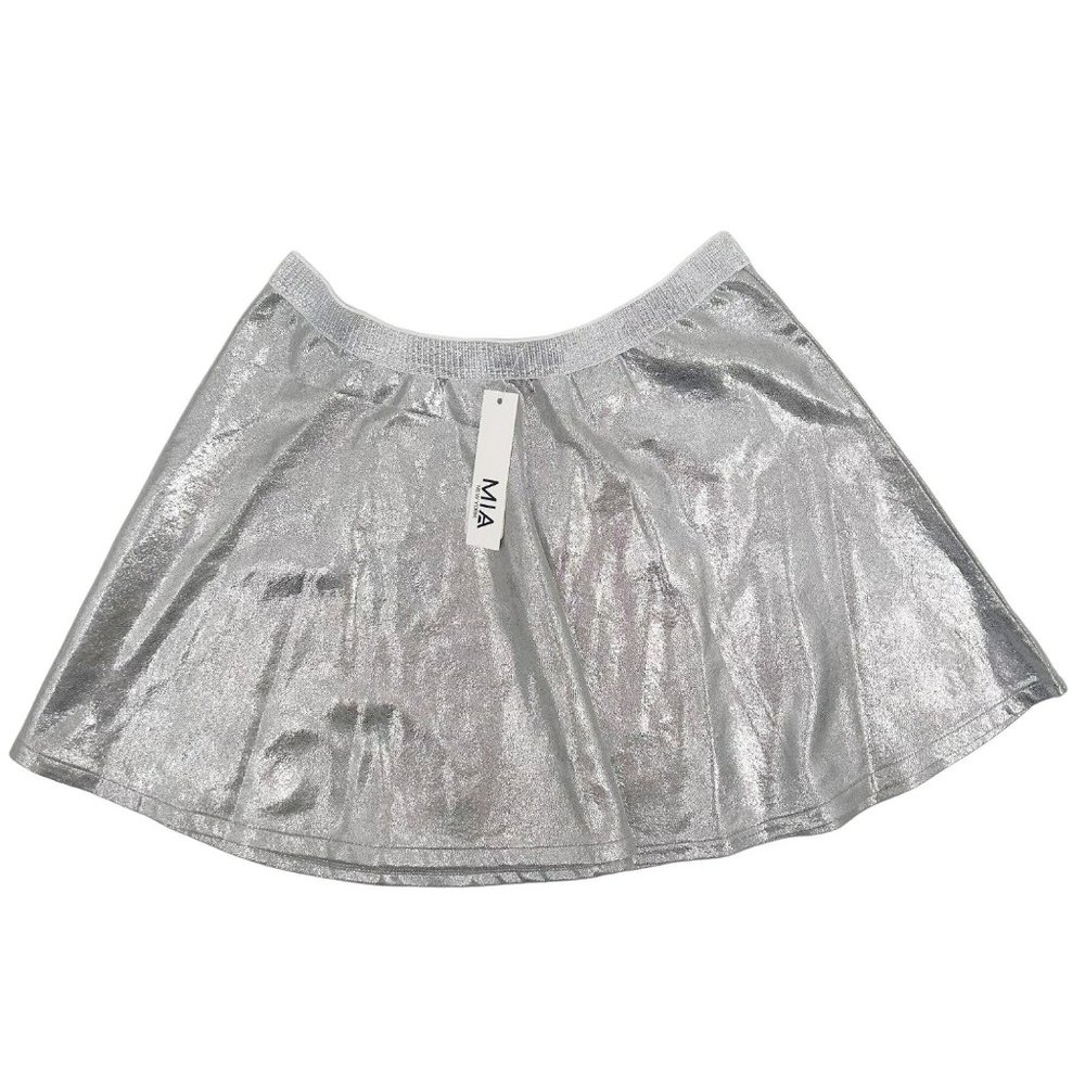 Mia New York Girls Size XL / 14-16 Silver Skater Skirt